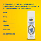 Zep 40 Non-Streaking Cleaner - 18 oz (Case of 12) 14401 - Heavy-Duty Foaming Action Aerosol Formulated for Non-Conductive Surfaces, Ideal for Cold