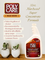 PolyCare Hardwood Floor Super Concentrate Cleaner - 32 Fl Oz - Fresh - Refill for Spray Mops and Spray Bottles - Residue-Free Floor Cleaning Solution