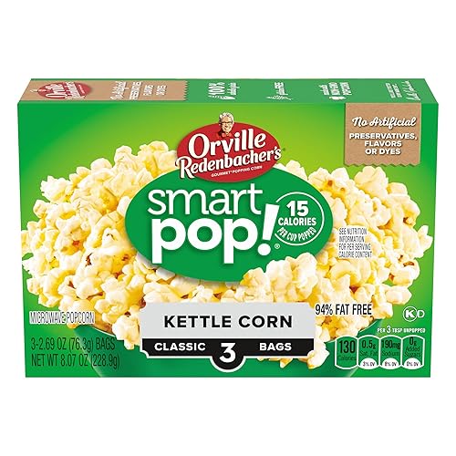 Orville Redenbacher’s Microwave Popcorn, SmartPop! Kettle Corn, 4g Fiber Per Serving, 2.7 oz., 3-Count