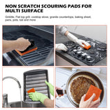 Griddle Cleaning Pads for Blackstone Flat Top, Non-Scratch Grill Scrub Pads, Bathroom Scrubbing Pads, Pool Scrub Brush, Shower Tile (22 Pads + Handle)