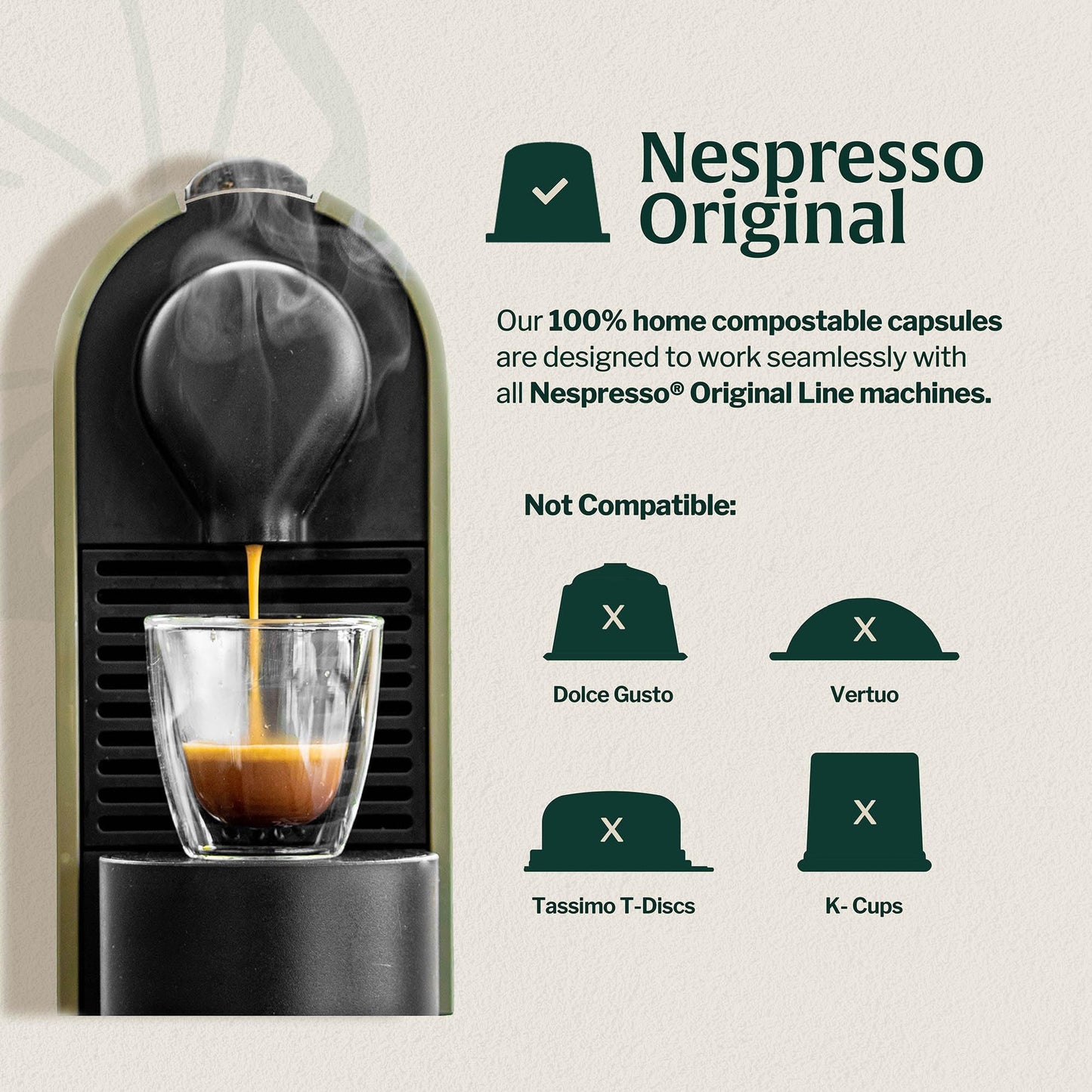 Artizan Organic Cordyceps Mushroom Coffee Pods for Nespresso Original Line | Steady Energy + Stamina | 10 Compostable Espresso Capsules