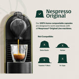 Artizan Organic Cordyceps Mushroom Coffee Pods for Nespresso Original Line | Steady Energy + Stamina | 10 Compostable Espresso Capsules