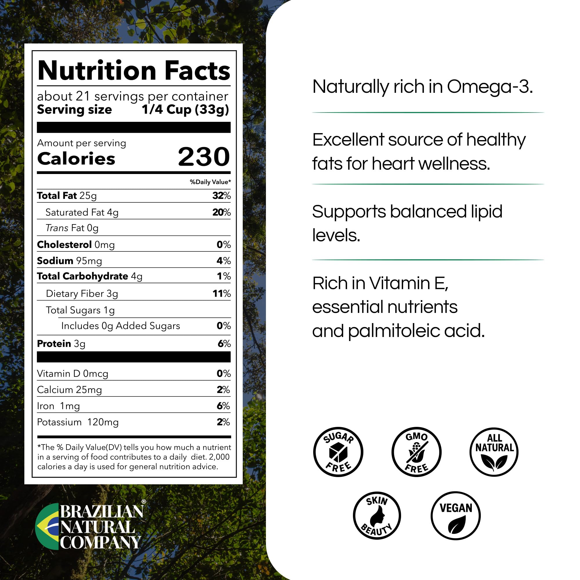 Macadamia Nuts 24 oz, Stand Up Pouch - Rich in Omega 3, Vitamins and Minerals - Natural Source of Skin and Well Being - Lightly Salted - Brazilian