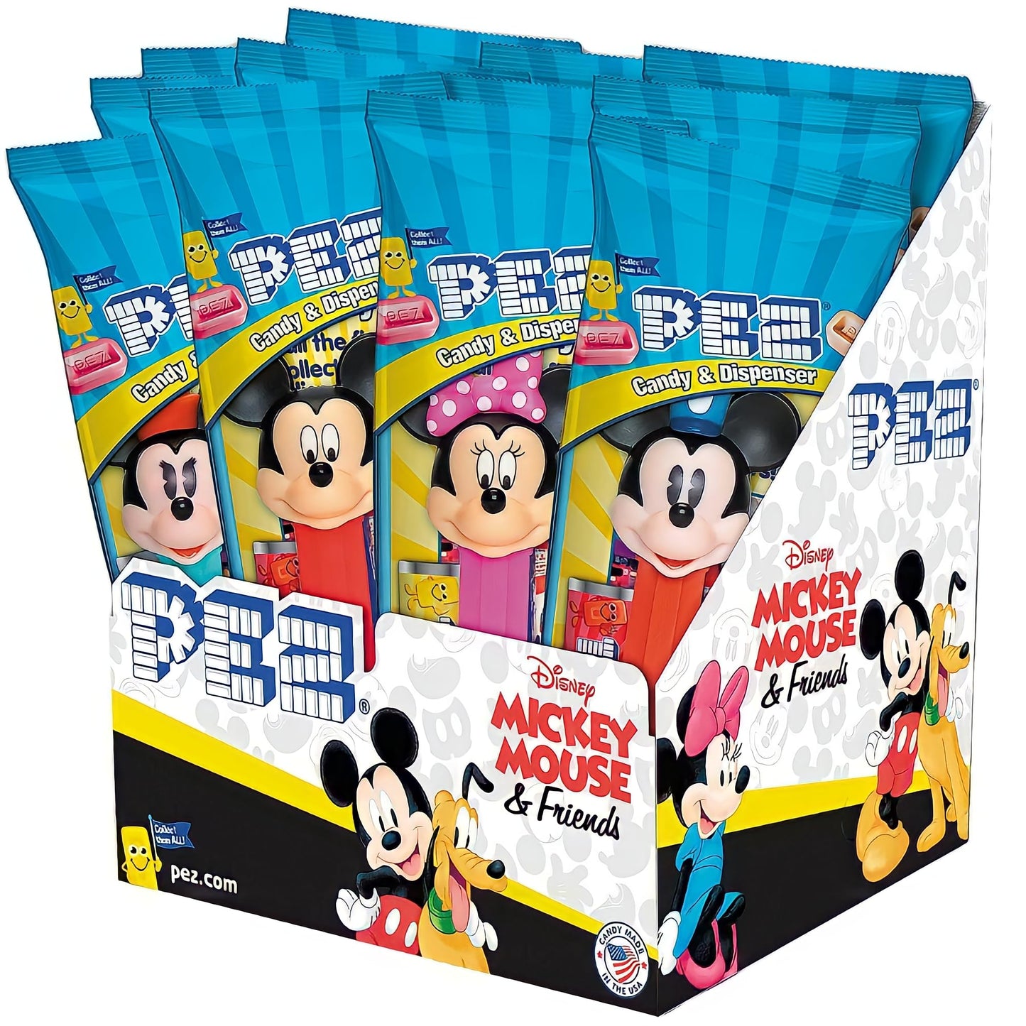 Fun Express - Mickey Mouse Pez Assortments for Party - Hard Candy - Dextrose - Party - 12 Pieces