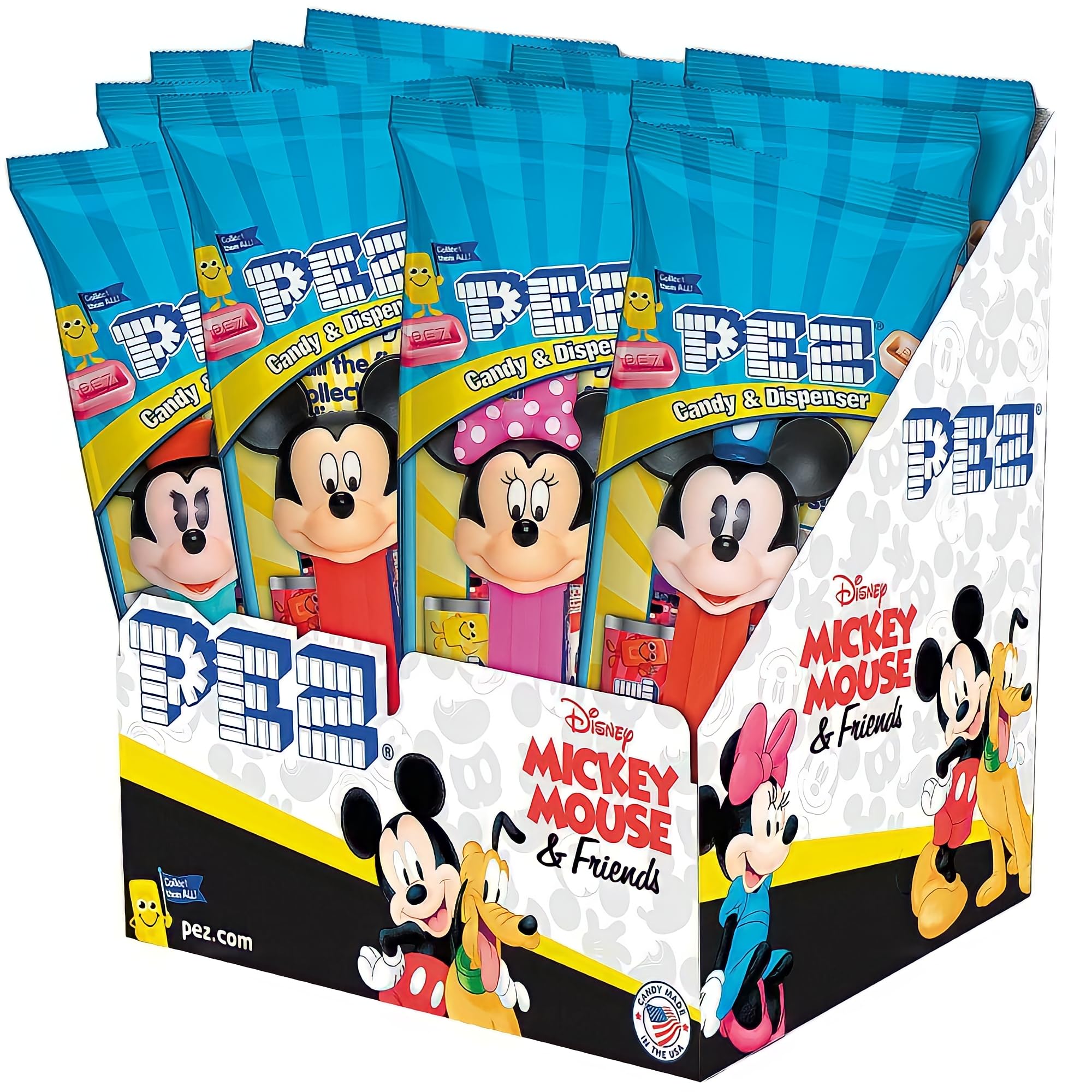 Fun Express - Mickey Mouse Pez Assortments for Party - Hard Candy - Dextrose - Party - 12 Pieces