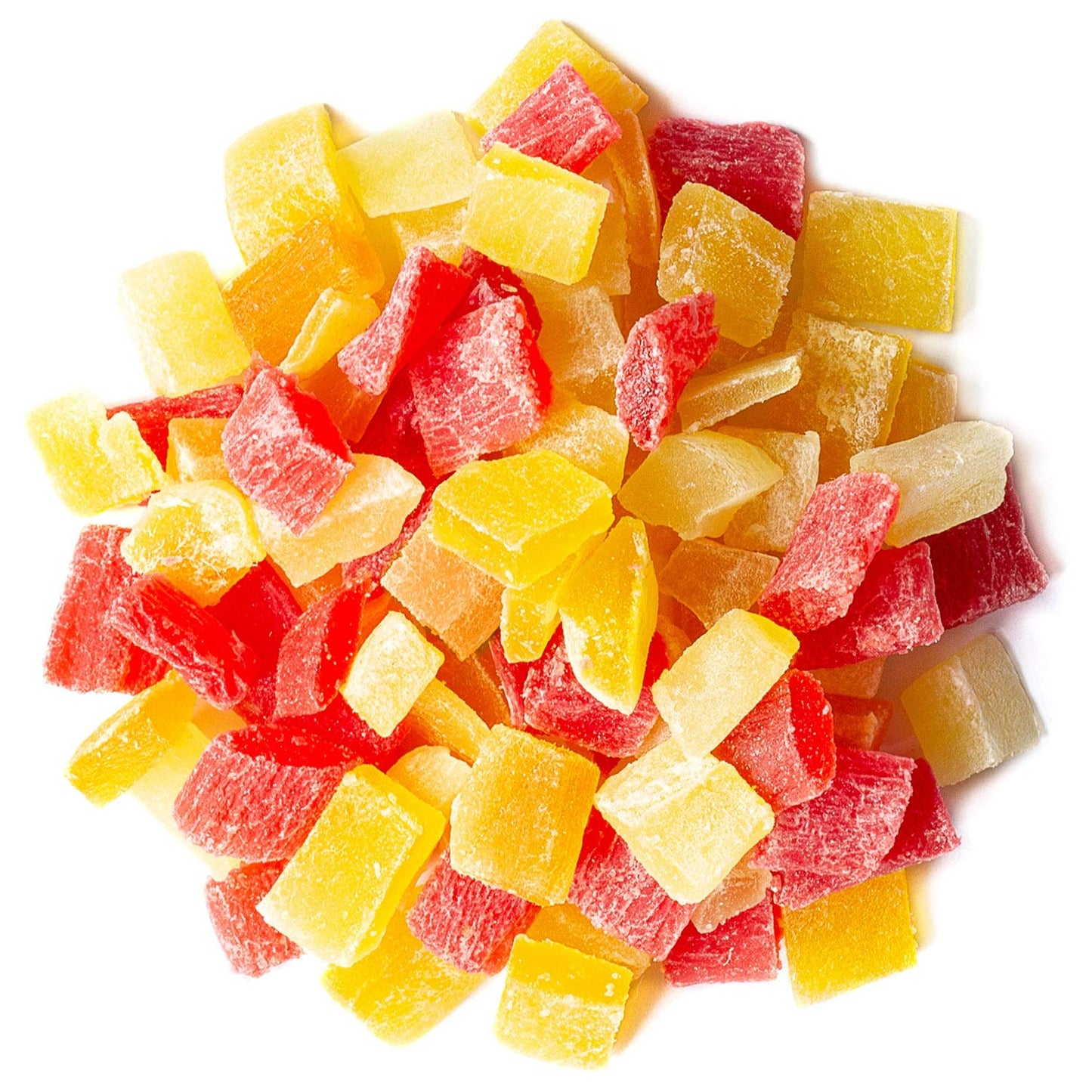 Food to Live Diced Fruits Mix, 1 Pound - Contains Dreid and Diced Mango, Pineapple, Papaya. Sweetened, Unsulfured, Candied Vegan Snack, Kosher, Bulk