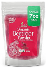 Jiva Organics Beet Root Powder 7 Oz Bag - for Baking & Smoothies - Pure & Natural, Non-GMO, Vegan