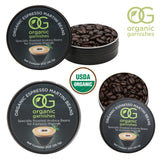 ORGANIC ESPRESSO MARTINI BEANS - MARTINI GARNISH FOR COCKTAILS - EDIBLE DARK ROAST ESPRESSO BEANS - OG ORGANIC GARNISHES - CRAFT COCKTAIL - HOME