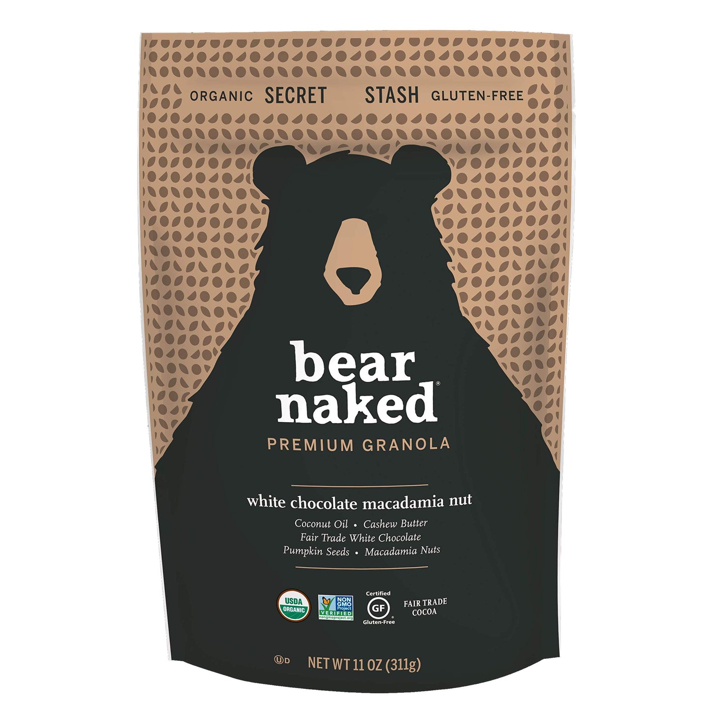 Bear Naked Premium White Chocolate Macadamia Nut Granola - Gluten Free, Non-GMO, Organic - 11 Oz