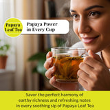 Akshit Dried Papaya Leaves, Leaf Tea, 100% Natural Green Papaya Leaf, 2.6oz, Dried Loose Leaves, Non GMO, No Additives, Caffeine Free.