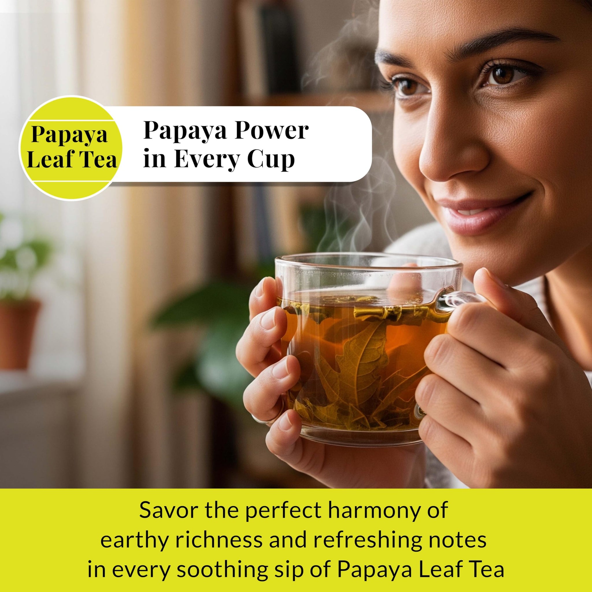Akshit Dried Papaya Leaves, Leaf Tea, 100% Natural Green Papaya Leaf, 2.6oz, Dried Loose Leaves, Non GMO, No Additives, Caffeine Free.