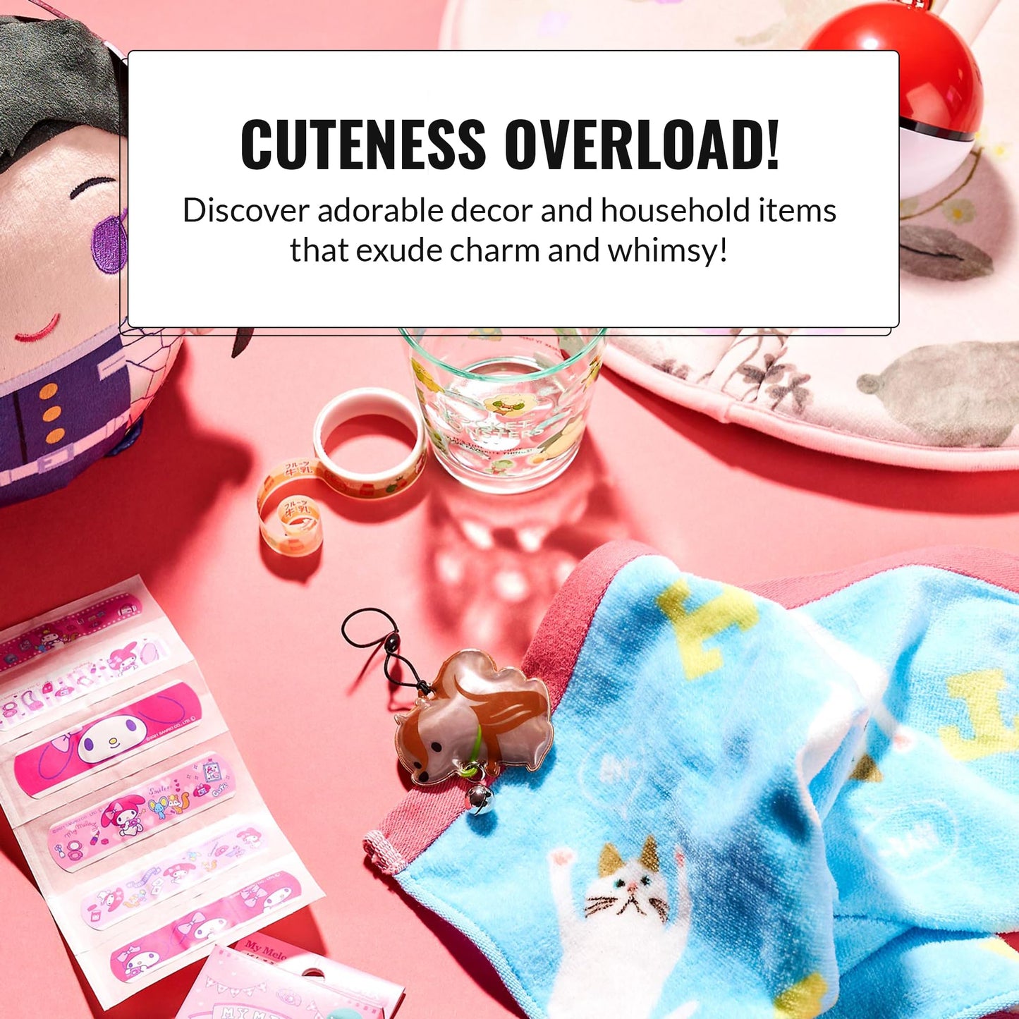 Japan Crate Kawaii Gift Pack - 10+ Piece Japanese Mystery Box for Girls & Boys, Surprise Gift Box for Kids, Includes Kawaii Accessories, Cute