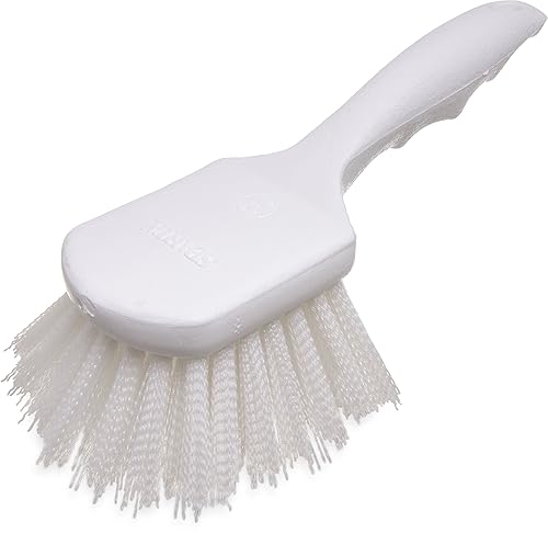 SPARTA 4054102 Utility Scrub Brush, 8" x 3", White