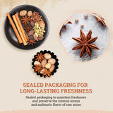 52USA Star Anise, 6oz - Whole Dried Star Anise Pods in Bottle, Aromatic Spice for Cooking, Baking, and Teas