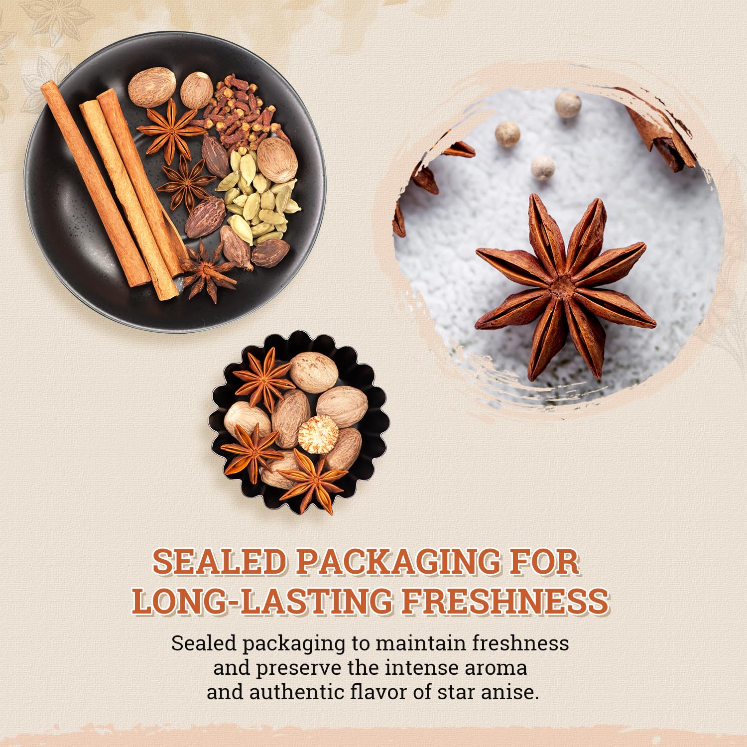 52USA Star Anise, 6oz - Whole Dried Star Anise Pods in Bottle, Aromatic Spice for Cooking, Baking, and Teas