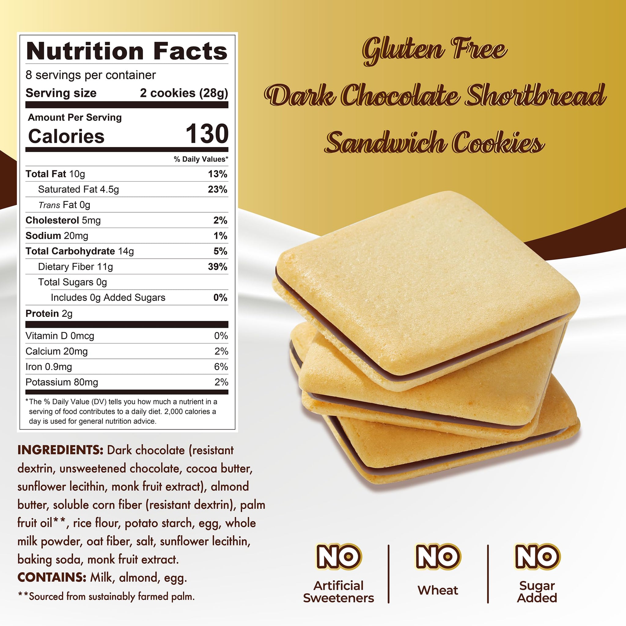 ChocZero Chocolate Cookies, Dark Chocolate Jolies - Gluten Free, Sugar Free, 16 Crispy Chocolate Filled Keto Cookies Per Box, 8 Ounce