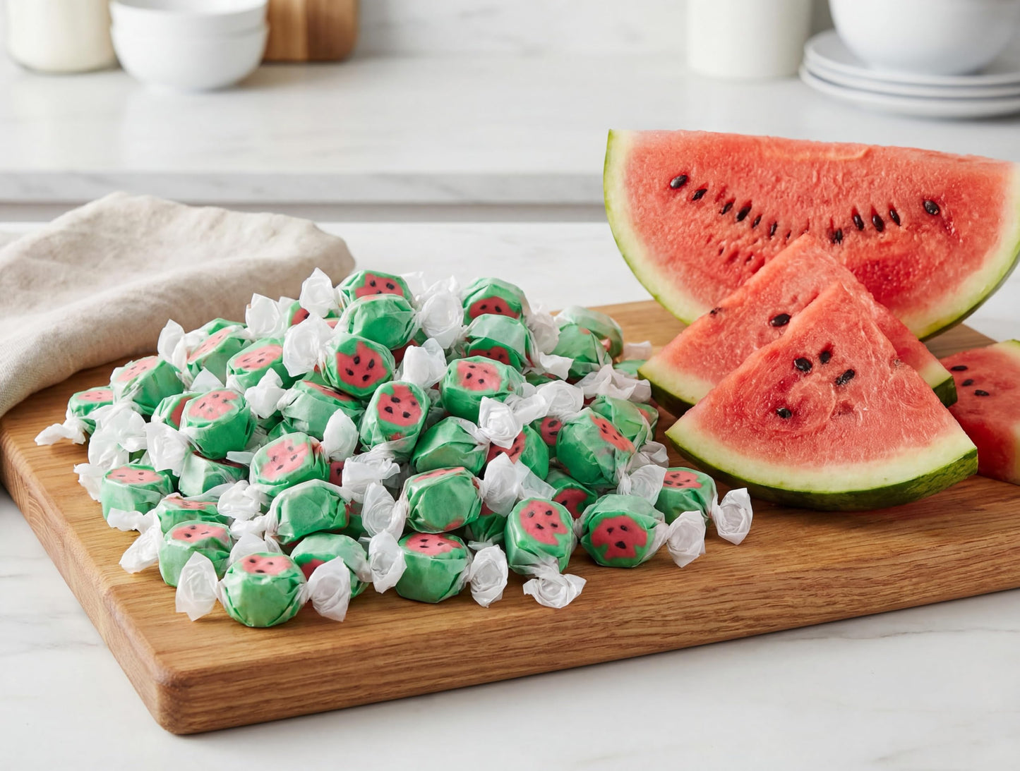 Watermelon Salt Water Taffy -1.5 lbs of Fresh Delicious Individually Wrapped Fruity Chewy Taffy