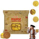 Fruidles Pirate Belgian Milk Chocolate Coins, Kosher Certified Dairy, Non GMO (Pack of 25)