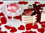 Turkish Delight with Rose Flavor 454gr Gourmet Medium Size Snacks Gift Box | No Nuts Sweet Luxury Traditional Confectionery Vegan Soft Candy Dessert