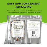 Nelson's Tea Almond Amaretto - Herbal Green Loose Leaf Tea, Curated Blend with Sencha Green Tea, almonds, Dried Cherries, and Safflower - Perfect