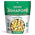 AshaPops Vegan Cheese Popped Water Lily Seeds - Handcrafted | Gluten Free | Vegan | Paleo | Nut Free | Soy Free | Non-GMO | 1 oz | (Pack of 6 Bags)