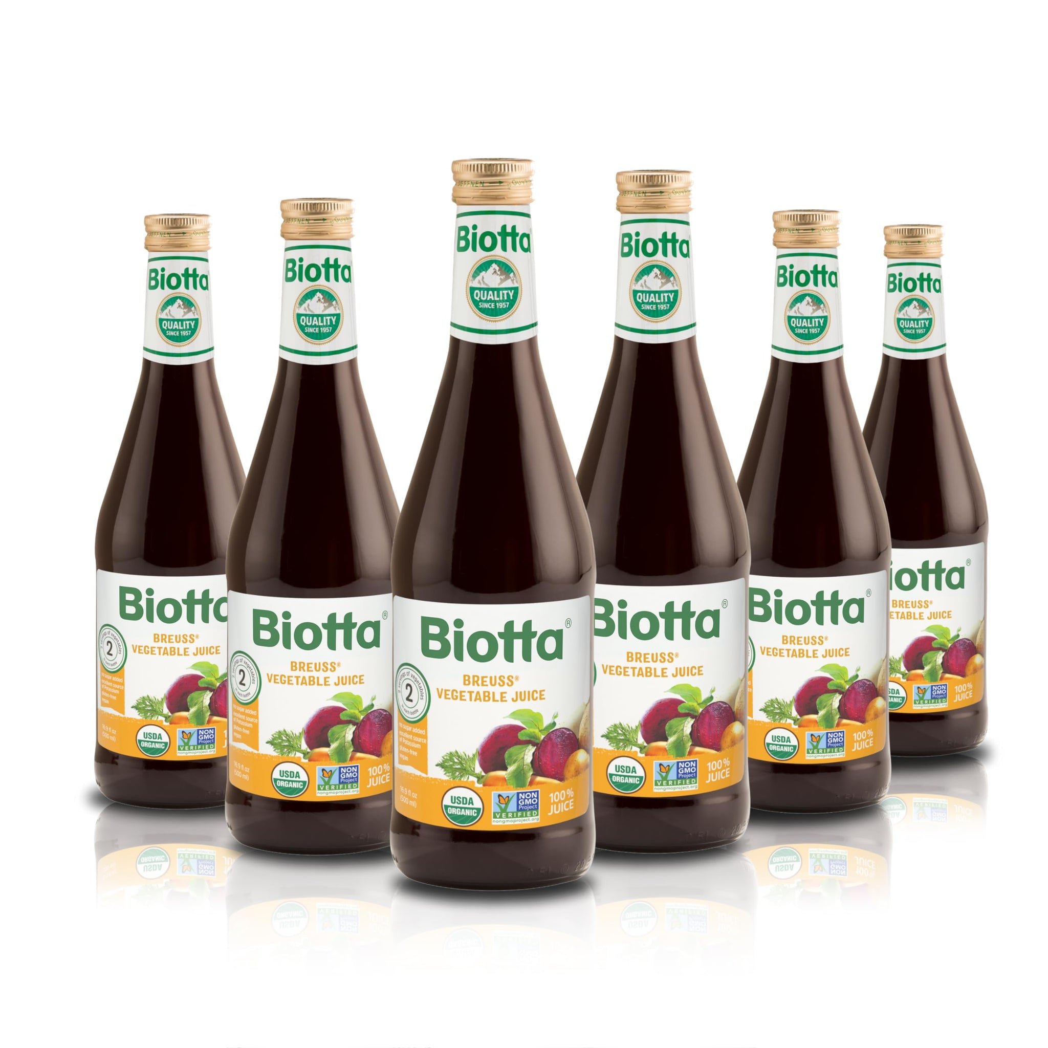 Biotta Organic Breuss Vegetable Juice - 100% Vegetable Juice for Energy, Immunity & Wellness - Excellent Source of Nutrients - All Natural, Non-GMO