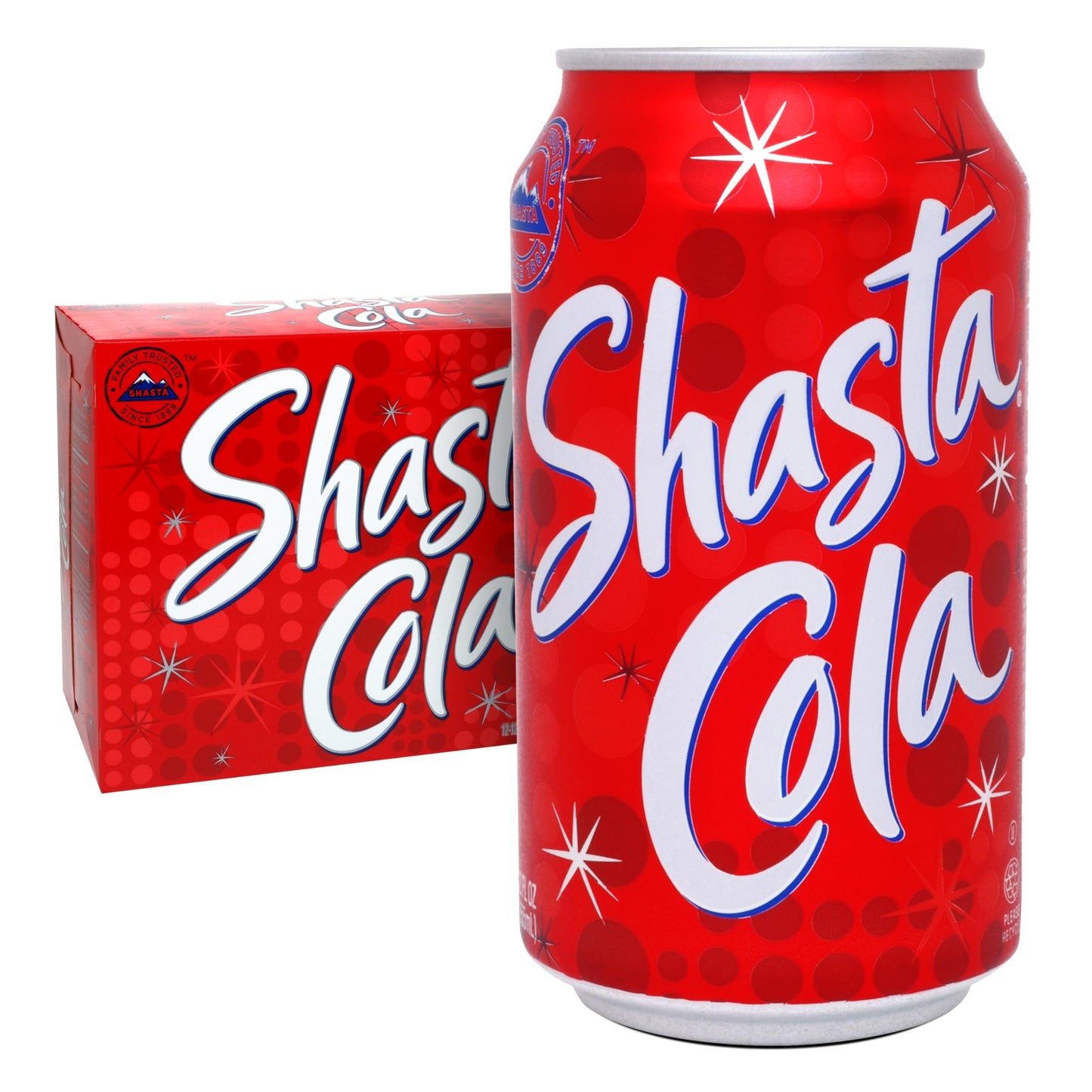 Shasta Cola | 12-Pack of 12oz Cans | Classic Bold Cola Taste | Caffeinated Soda | Crisp & Refreshing