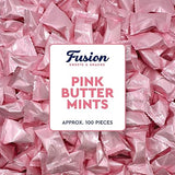 Pink Buttermints - 100 Count - Pink Candy For Baby Shower - Baby Shower Candy - Perfect For Gender Reveal Parties, Hospital Goodie Bags, Welcome Baby