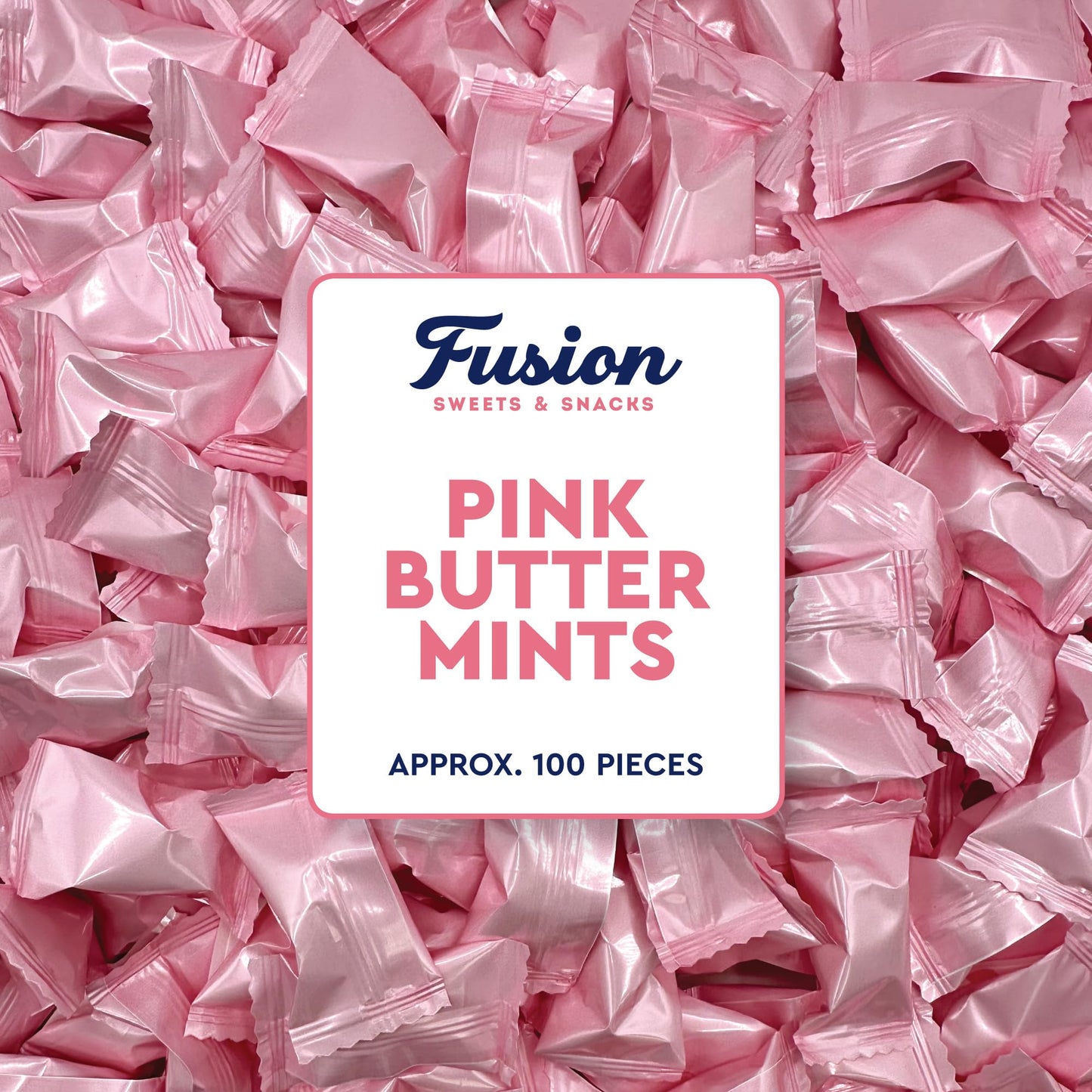 Pink Buttermints - 100 Count - Pink Candy For Baby Shower - Baby Shower Candy - Perfect For Gender Reveal Parties, Hospital Goodie Bags, Welcome Baby