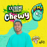 WARHEADS® Extreme Sour Chewy Candy - 7.25 oz Peg Bag - ZHC Collaboration - Assorted Flavors (Watermelon, Lemon, Blue Raspberry, Green Apple, Black