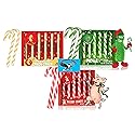 Mac & Cheese, Dill Pickle & Bacon Candy Canes 18ct - Funny Savory Christmas Candy, Novelty Gag Gift Stocking Stuffers, Weird Flavor Holiday Canes
