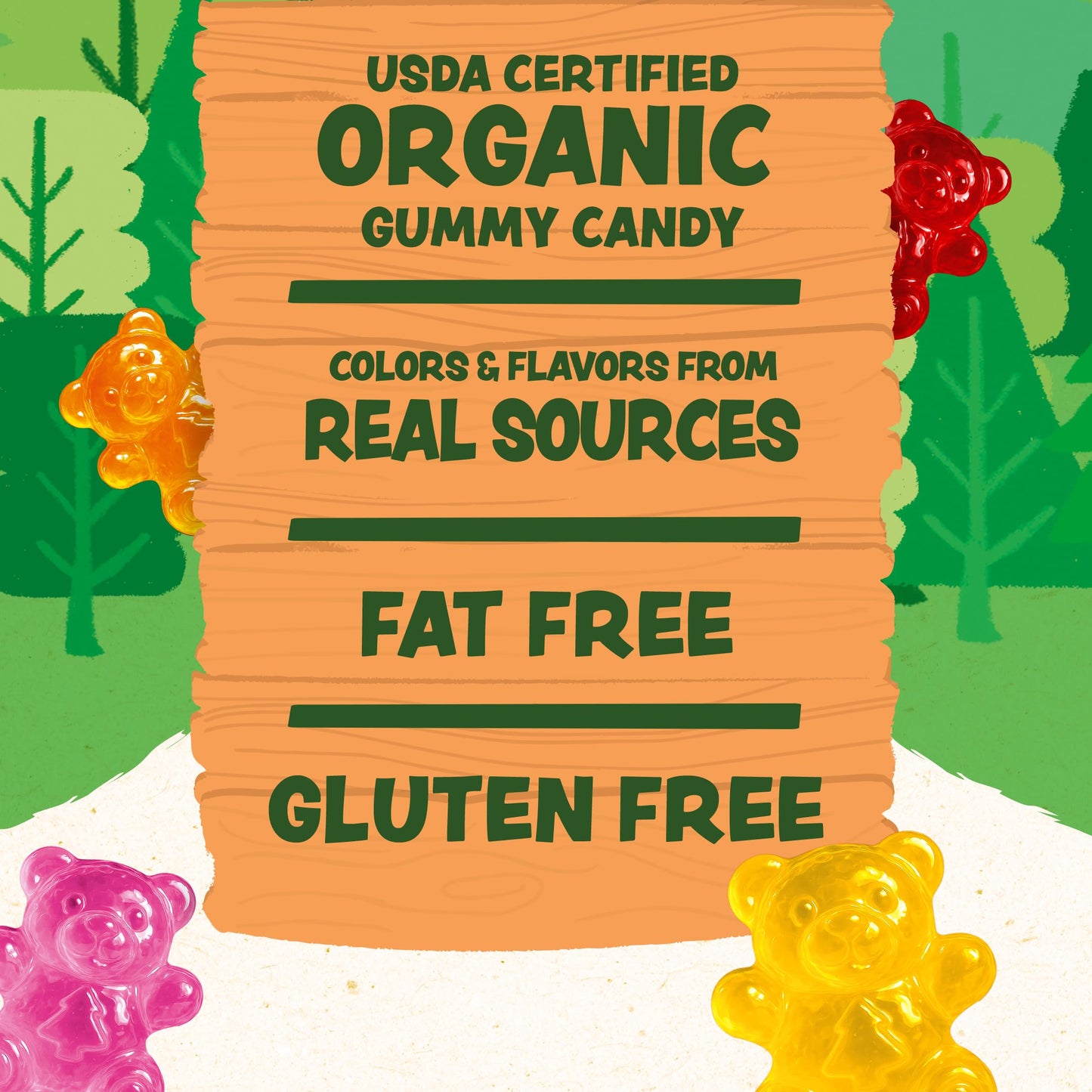 Black Forest Organic Gummy Bears Candy, 4.5 Ounce Bags (Pack of 12)