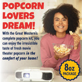 Premium America Popcorn Kit, 24 Packs for a 8oz Popper, Movie Theater & Popcorn Machine Kernels, Oil & Seasoning Packet, Bulk All in One