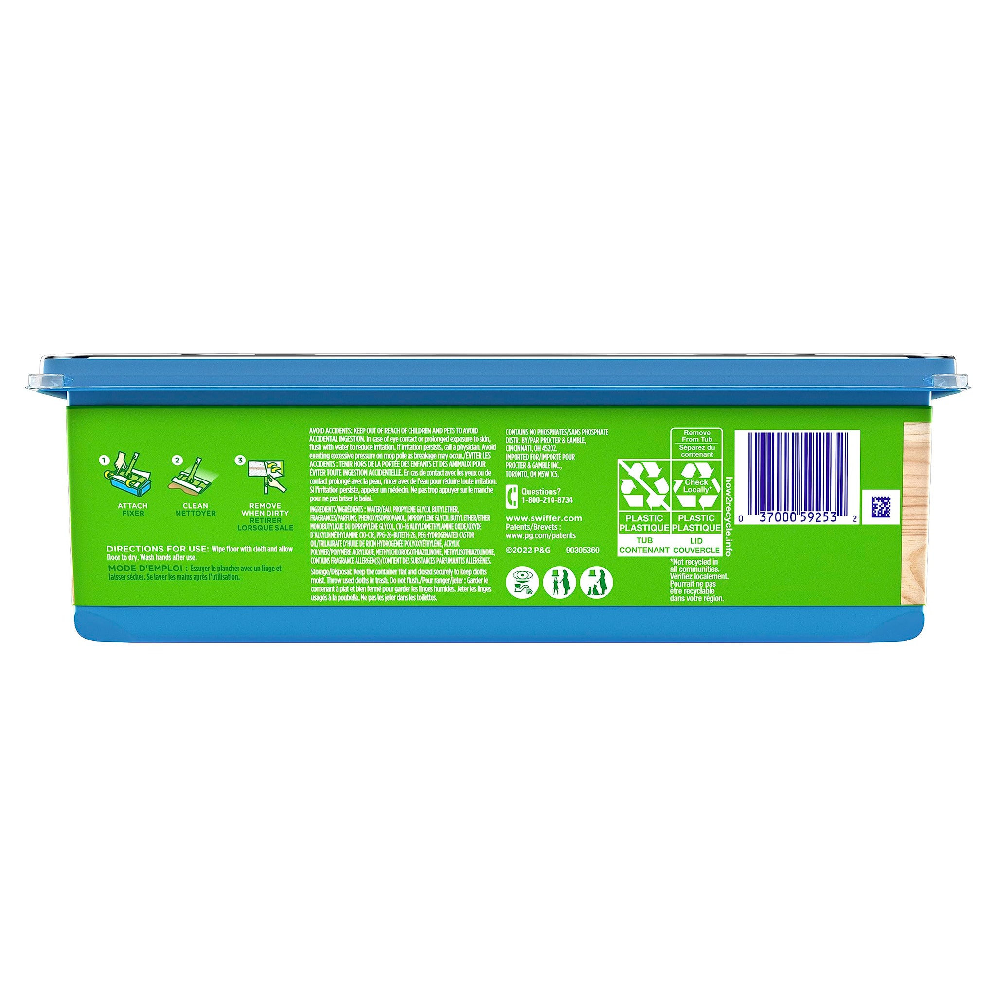Swiffer Heavy Duty Mop Wet Multi-Surface Cloth Refills for Floor Mopping and Cleaning, Hardwood Floor Cleaner, 20 count