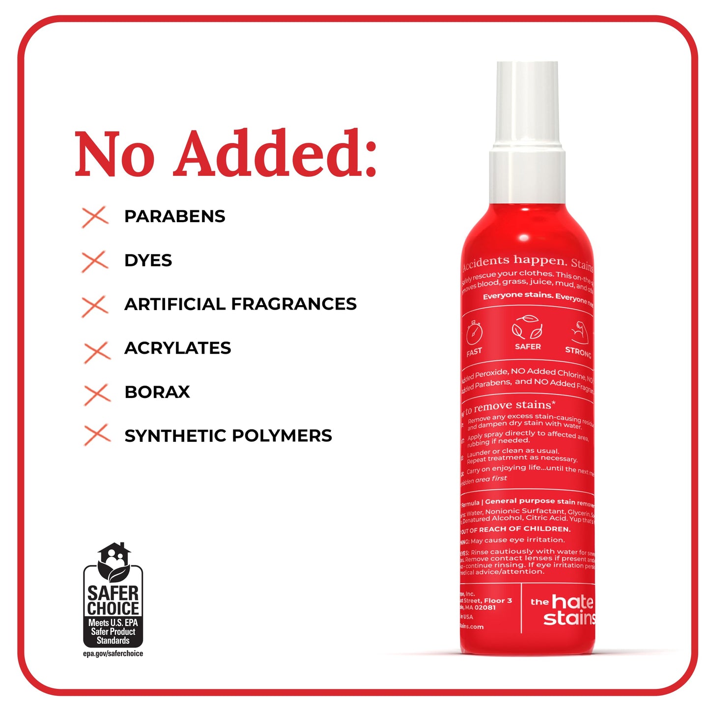 Emergency Stain Rescue Stain Remover Spray - Emergency Stain Spray for Laundry & Carpet - Upholstery & Fabric Treater - No Added Phosphates Wine