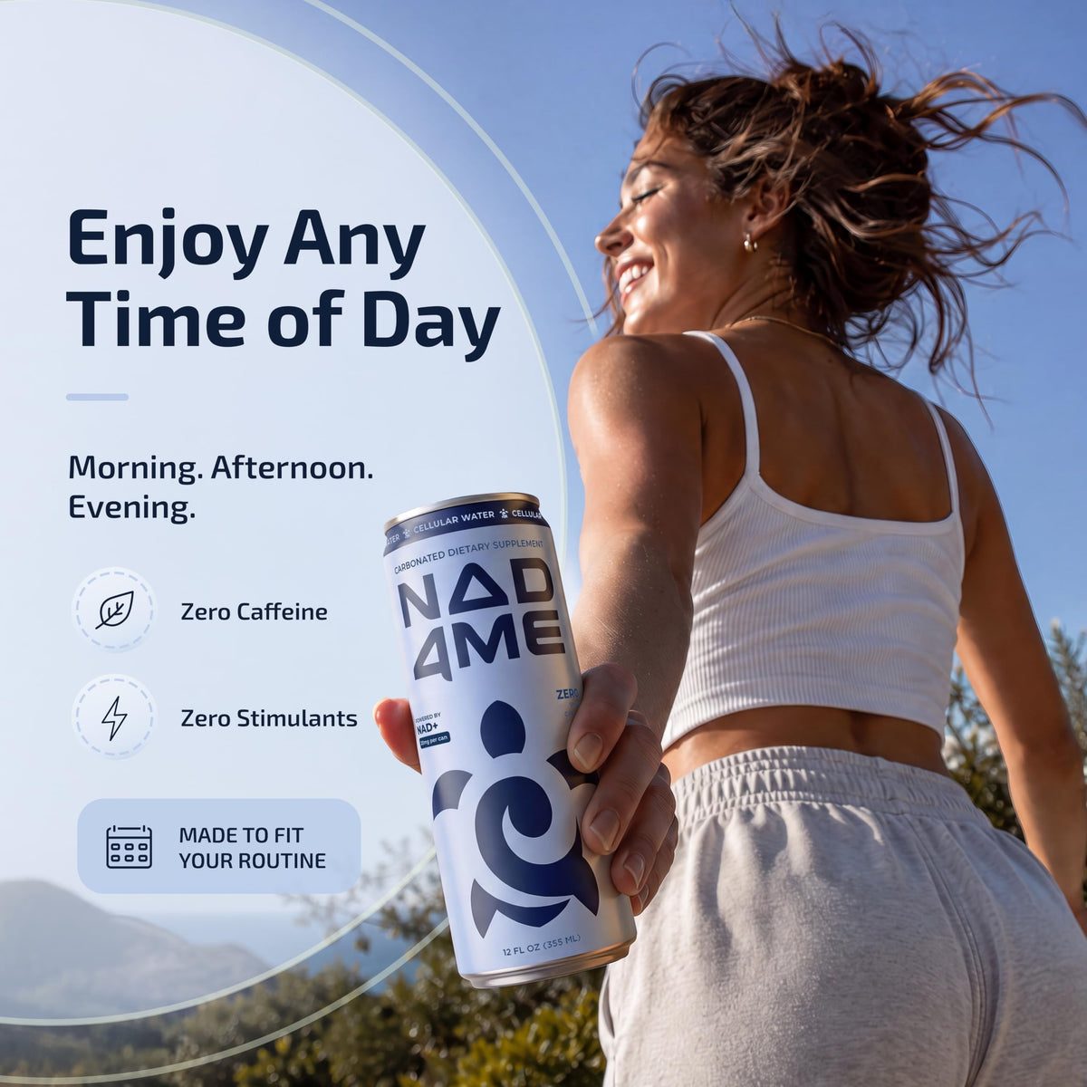 NAD4Me Cellular Energy Water, Zero Sugar, Zero Caffeine, 4-Pack
