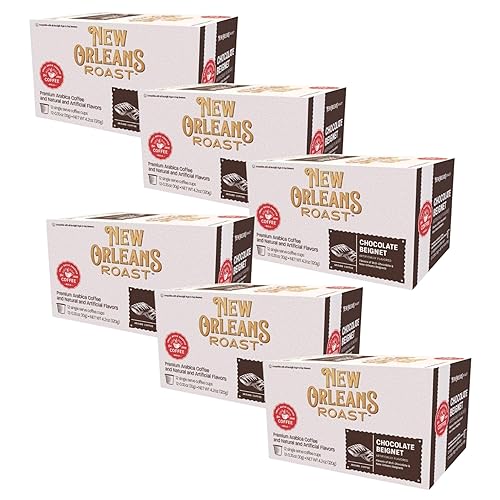 New Orleans Roast Chocolate Beignet Coffee Single Serve Cups - Pack of 6