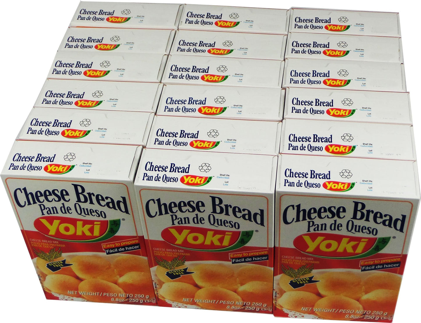 Cheese Bread Mix - Mistura para Pão de Queijo - Yoki - 8.80 oz (250g) - (Pack of 18) - GLUTEN-FREE