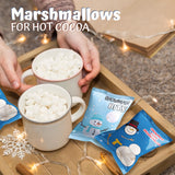4E's Novelty 50 Packets Mini Marshmallows Individually Wrapped Packs for Hot Cocoa Toppers Christmas Marshmallows For Hot Chocolate Bar Supplies Party