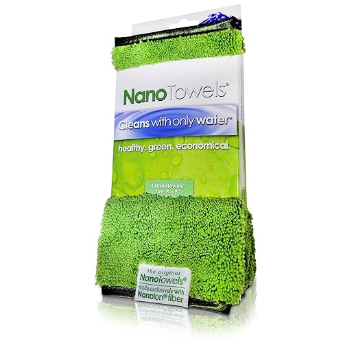 Life Miracle Nano Towels Minis - Amazing Eco Fabric That Cleans Virtually Any Surface with Only Water. Travel Size. No More Paper Towels Or Toxic