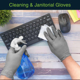 FifthPulse Cool Gray Nitrile Disposable Gloves X Large, 100 Count - Latex Free food Safe Cleaning and Cooking Gloves X Large, Surgical Grade Medical