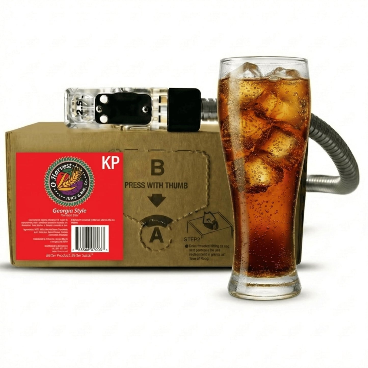 Bar Beverages Georgia Style Craft Cola (3 Gallon Bag-in-Box Syrup Concentrate) - Box Pours 18 Gallons of Cola - Use with Bar Gun, Soda Fountain or