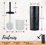 Autumn Alley Black Toilet Bowl Brush and Holder, Matte Black Bathroom Toilet Brush for Modern Farmhouse Bathroom Accessories Decor, Standing Bowl