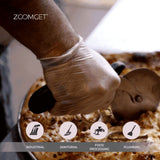X3 Clear Vinyl Disposable Industrial Gloves, 3 Mil, Latex & Powder-Free, Food-Safe, Non-Sterile, Smooth, Medium, Case of 1000