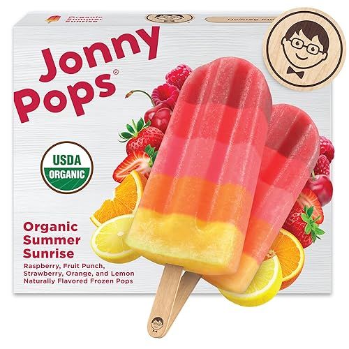 JonnyPops Organic Summer Sunrise Frozen Pops 8ct