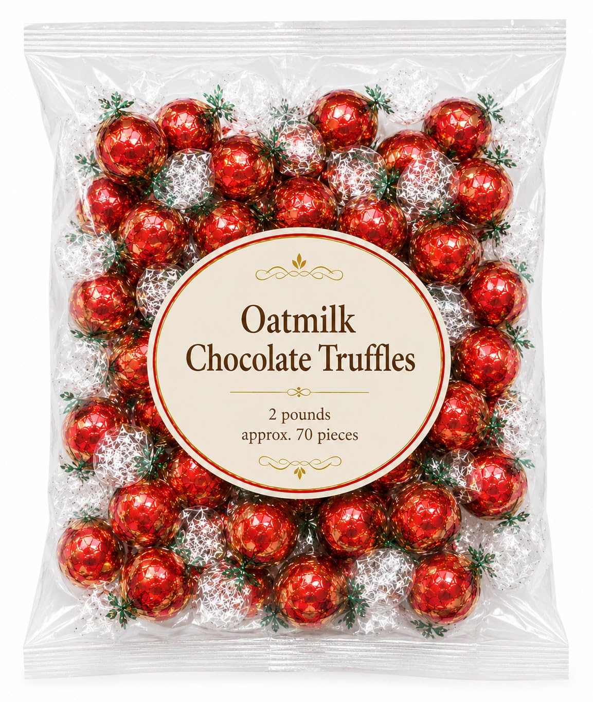 Oatmilk Chocolate Truffles Individually Wrapped Bulk Bag