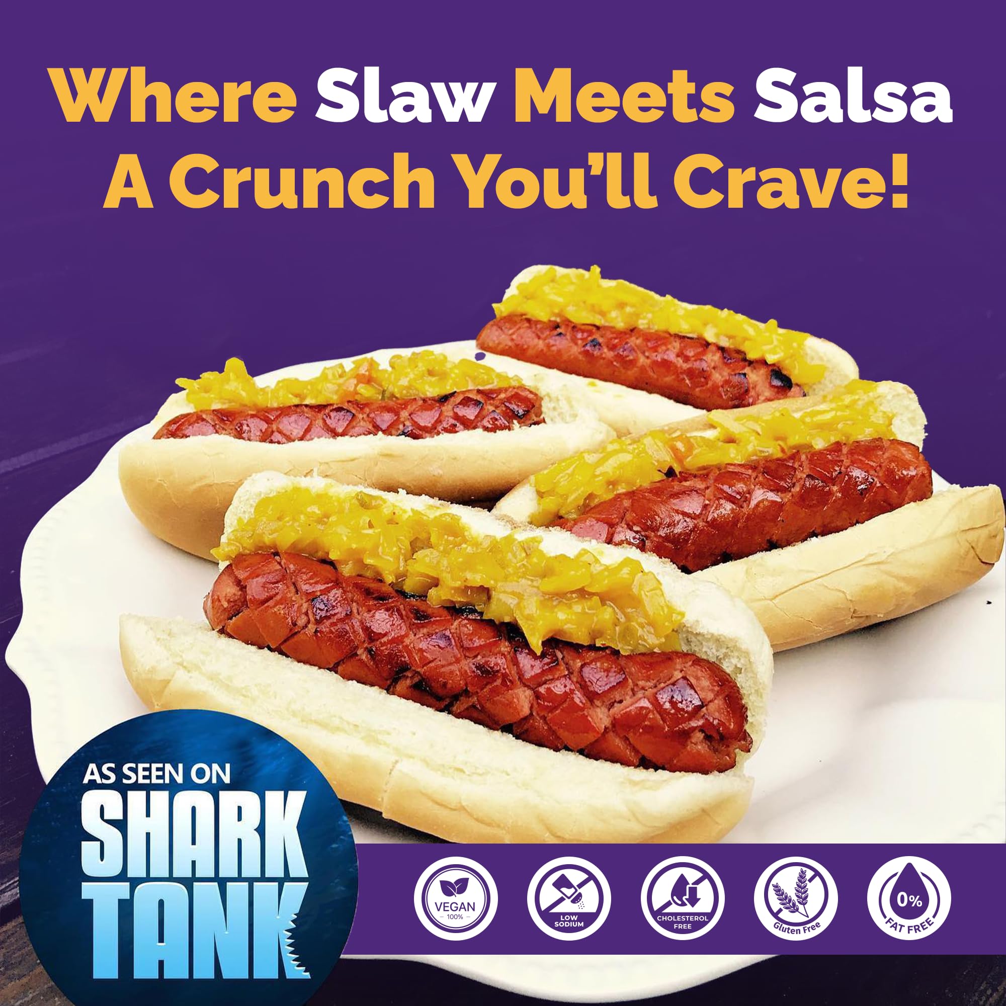 Slawsa Garlic - Real Minced Garlic Gourmet Topping, Savory Relish for Burgers, Gyros, Shawarma, Eggs & more, Never Watery, No Garlic Powder Shortcuts