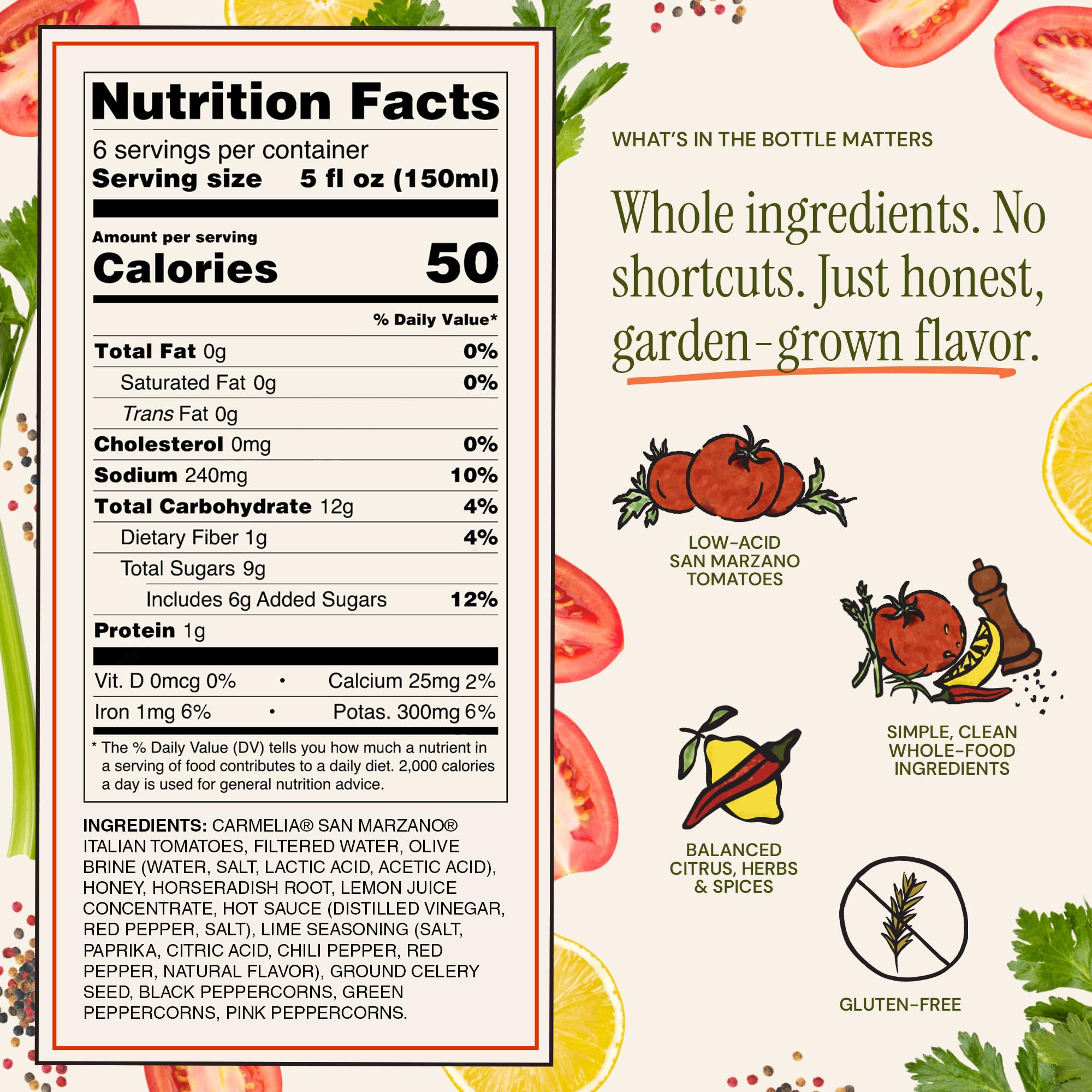 Diane Mina - Diane’s Original Bloody Mary Mixer | Crafted with Authentic Ingredients & Premium Italian San Marzano Tomatoes | Naturally Low in Sodium