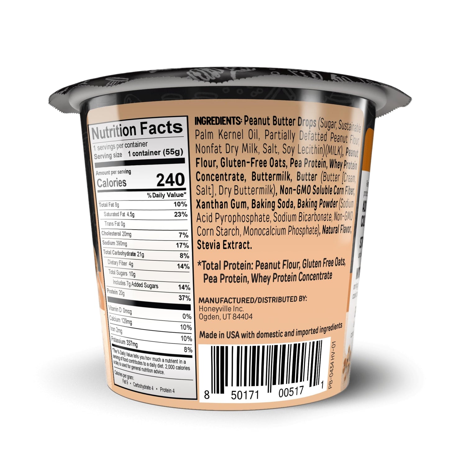 FlapJacked Mighty Muffins, Gluten-Free Peanut Butter, 12 Count (FID27470)
