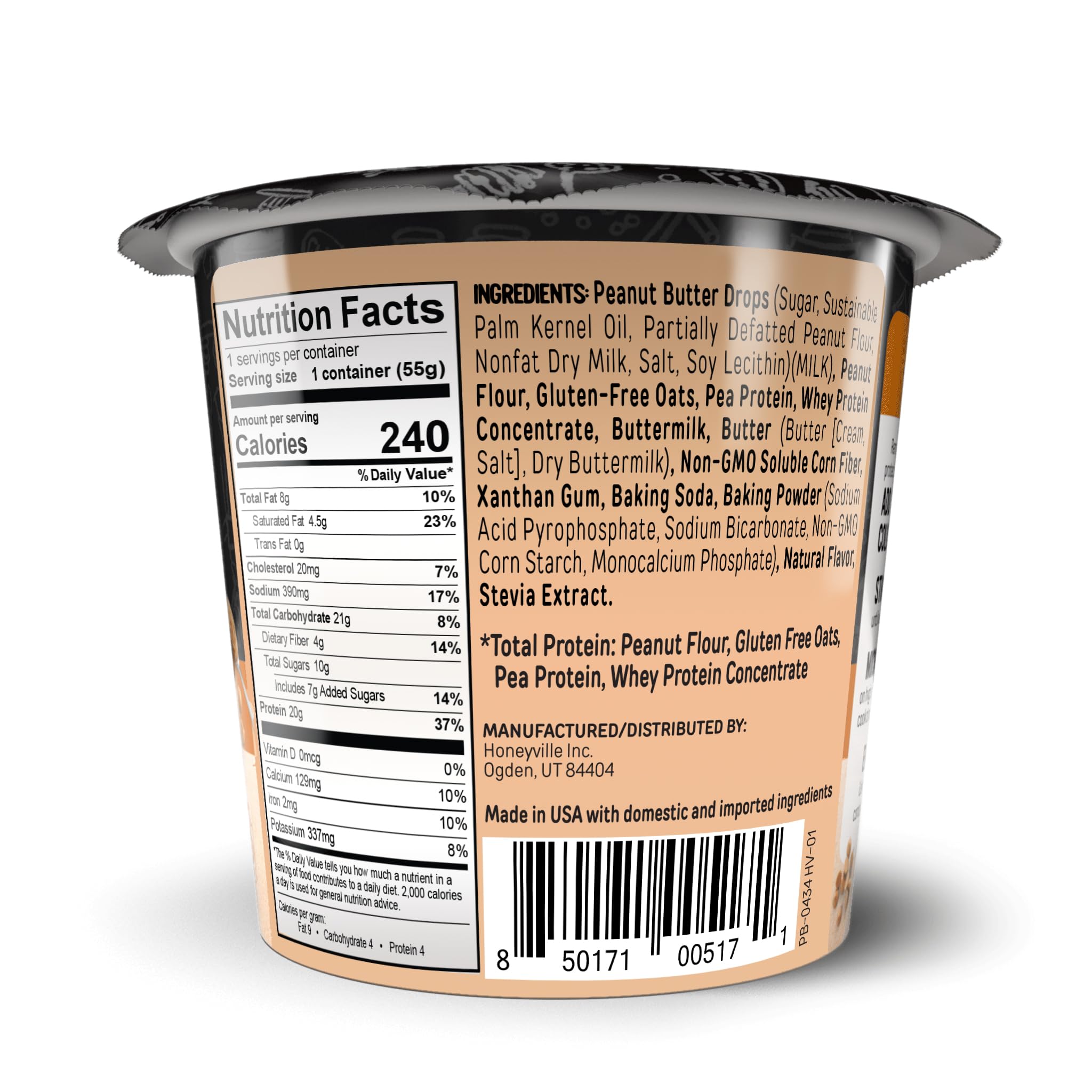 FlapJacked Mighty Muffins, Gluten-Free Peanut Butter, 12 Count (FID27470)